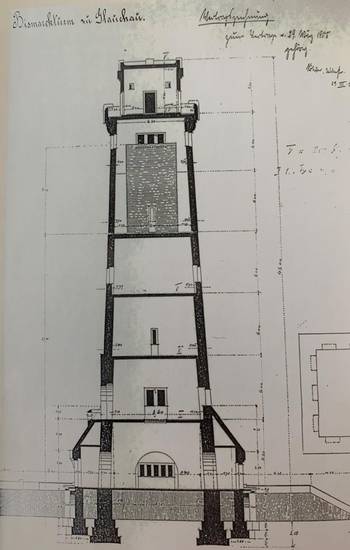 skizzenplan bismarckturm von 1906