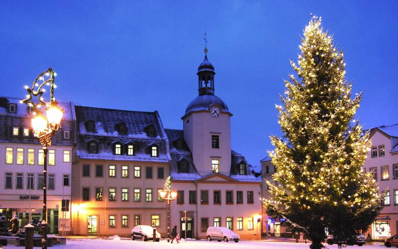 Marktplatz zur Weihnachtszeit